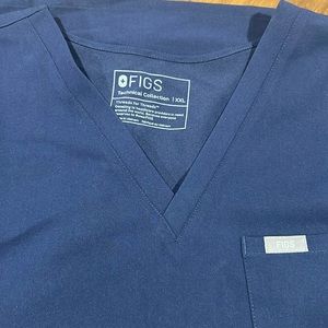 Figs Catarina One-Pocket Scrub Top XXL Navy